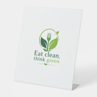 Eat clean, think green sockelschild
