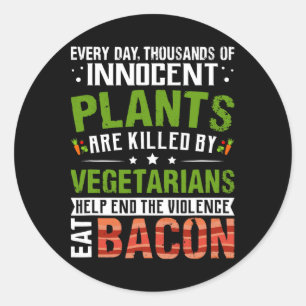 Eat Con Anti Vegan Grillen Frühstücksbuffet Runder Aufkleber