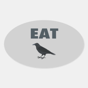 Eat Crow Ovaler Aufkleber