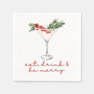 Eat, Drink, and Be Merry Christmas  Serviette