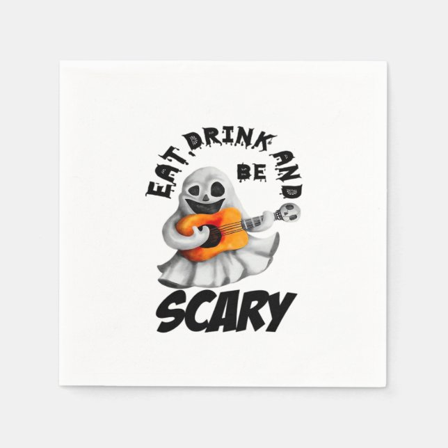 Eat Drink And Be Scared Minimal Clean Serviette (Vorderseite)