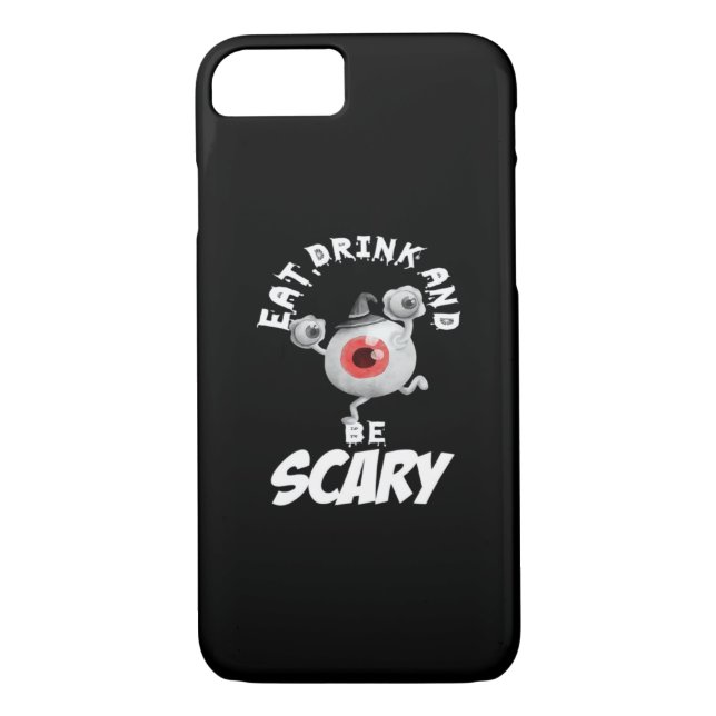 Eat Drink And Be Scared Retro Classic Case-Mate iPhone Hülle (Rückseite)
