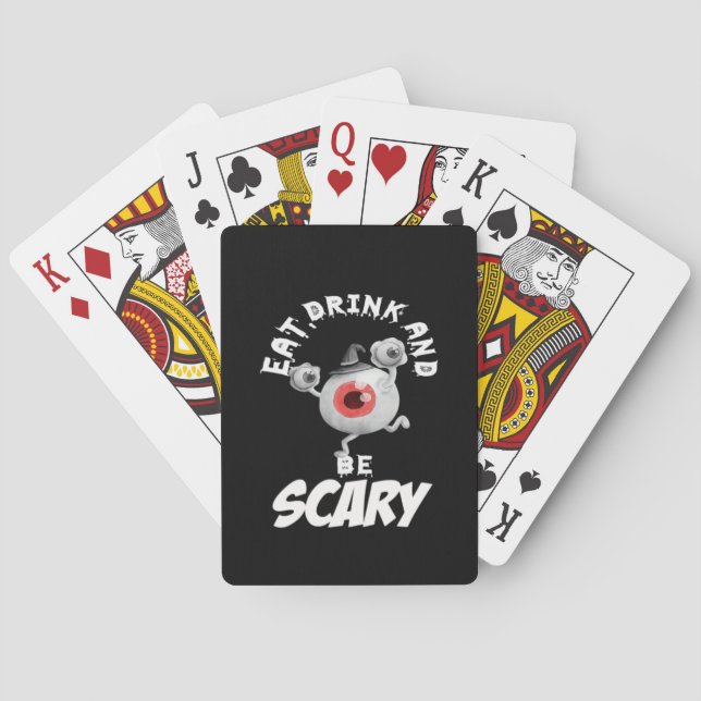 Eat Drink And Be Scared Retro Classic Spielkarten (Rückseite)