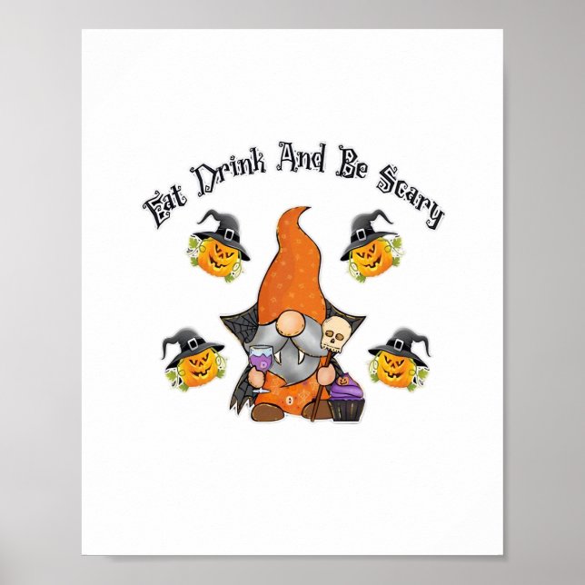 Eat Drink And Be Scary Basic Casual Poster (Vorne)