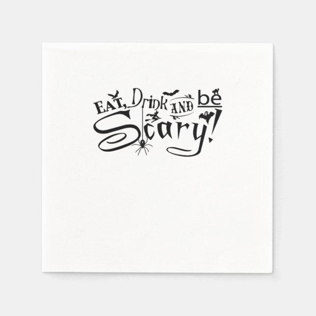 Eat Drink And Be Scary Casual Simple Serviette (Vorderseite)
