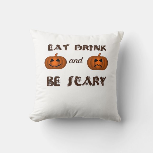 Eat Drink And Be Scary Classic Graphic Kissen (Vorderseite)