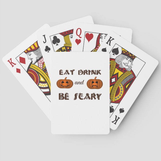 Eat Drink And Be Scary Classic Graphic Spielkarten (Rückseite)