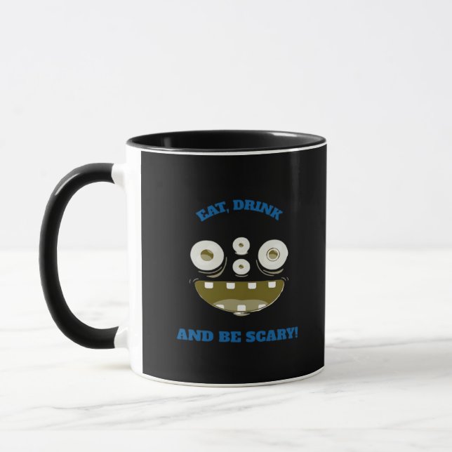 Eat Drink And Be Scary Classic Minimal Clean Tasse (Links)