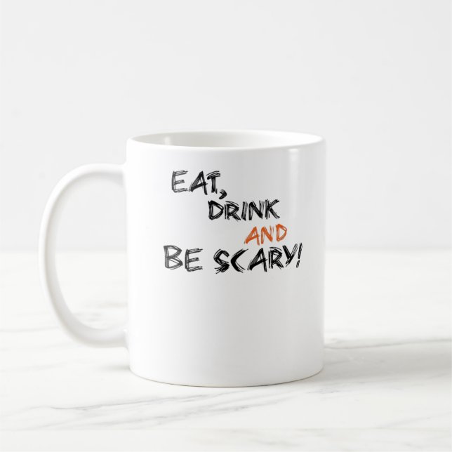 Eat Drink And Be Scary Classic Retro Kaffeetasse (Links)