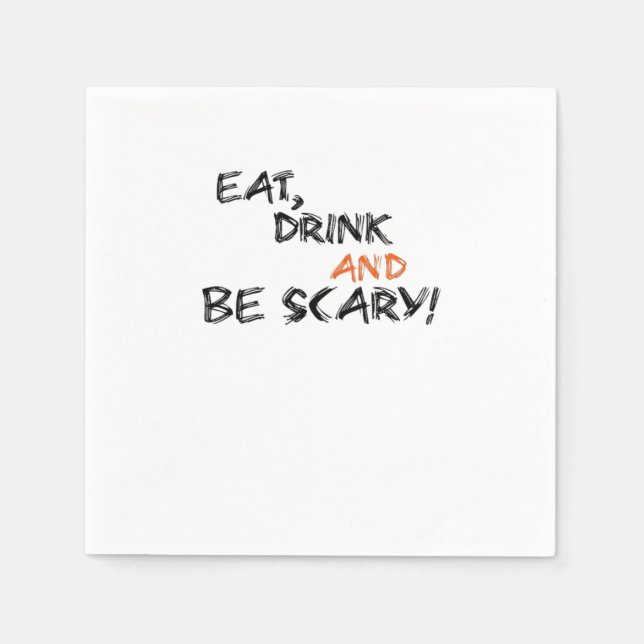Eat Drink And Be Scary Classic Retro Serviette (Vorderseite)