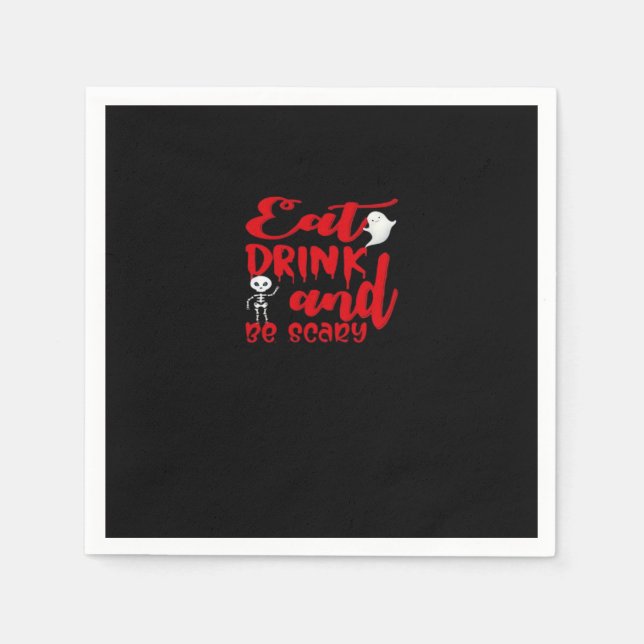 Eat Drink And Be Scary Cool Casual Serviette (Vorderseite)