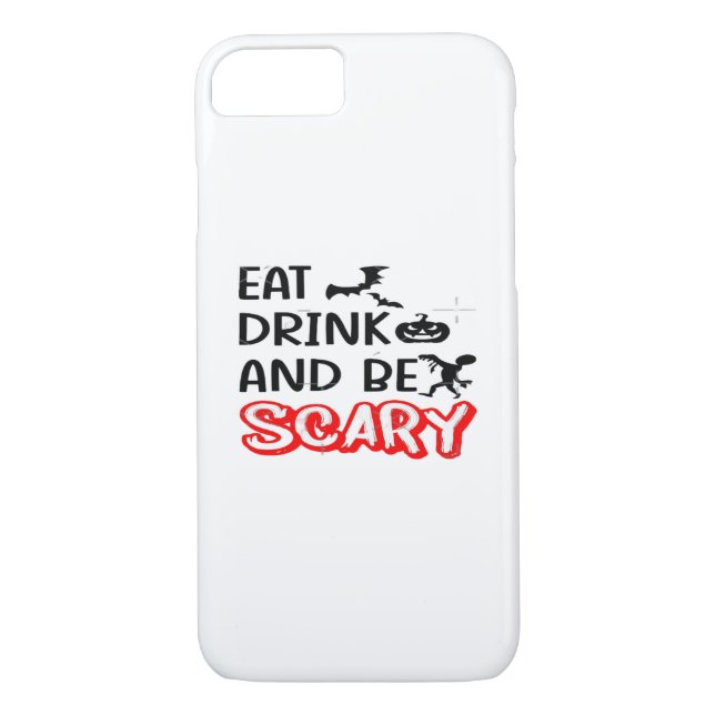 Eat Drink And Be Scary Design Retro Classic Case-Mate iPhone Hülle (Rückseite)