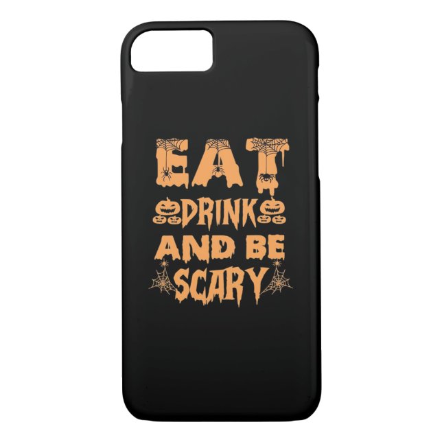 Eat Drink And Be Scary Funny Design Case-Mate iPhone Hülle (Rückseite)