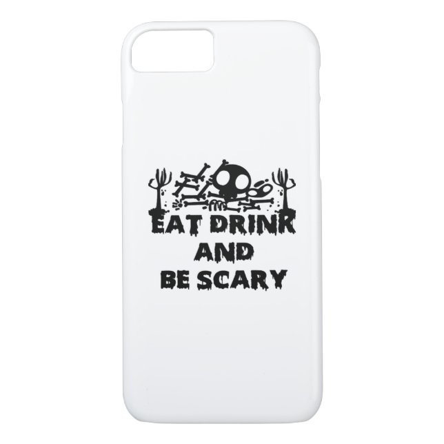 Eat Drink And Be Scary Funny Design Creative Graph Case-Mate iPhone Hülle (Rückseite)