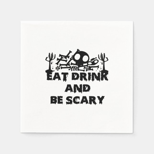 Eat Drink And Be Scary Funny Design Creative Graph Serviette (Vorderseite)