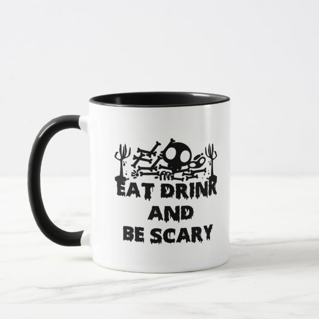 Eat Drink And Be Scary Funny Design Creative Graph Tasse (Links)