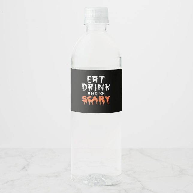 Eat Drink And Be Scary Funny Halloween Minimal Cle (Vorderseite)