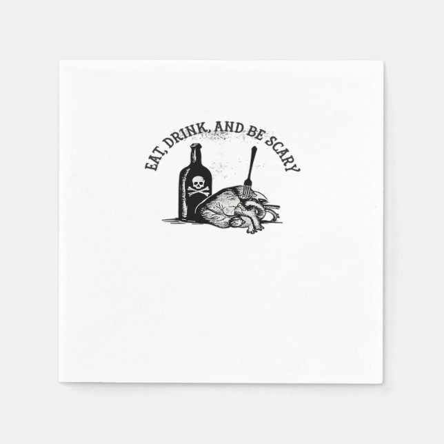 Eat Drink And Be Scary Funny Quote Serviette (Vorderseite)