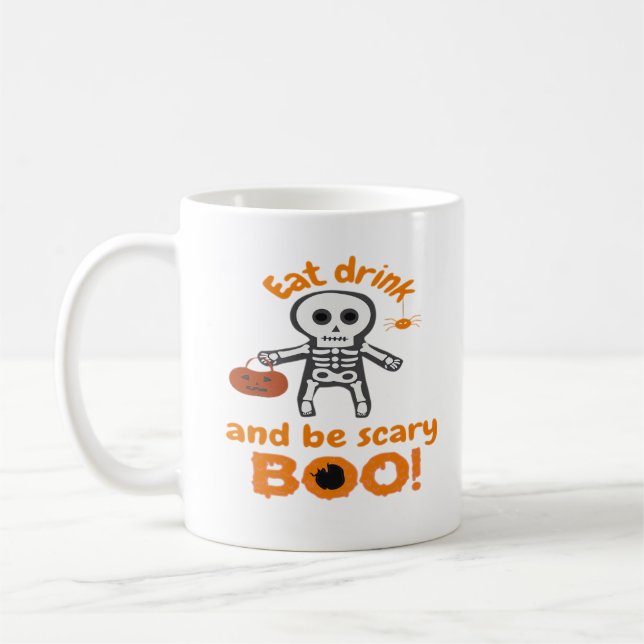 Eat Drink And Be Scary Funny Spooky  Kaffeetasse (Links)