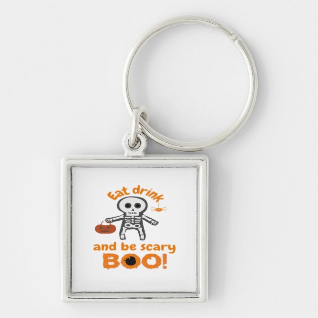 Eat Drink And Be Scary Funny Spooky  Schlüsselanhänger (Vorne)