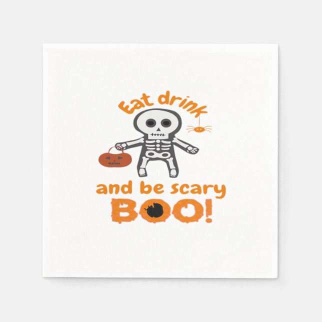 Eat Drink And Be Scary Funny Spooky  Serviette (Vorderseite)