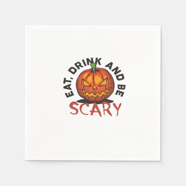 Eat Drink And Be Scary Halloween Design Serviette (Vorderseite)