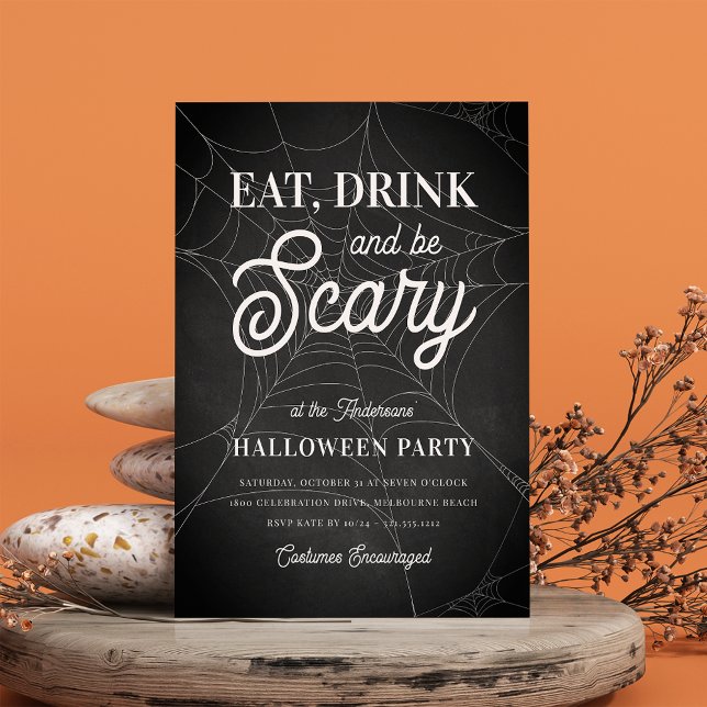 Eat, Drink and Be Scary Halloween Party Einladung (Von Creator hochgeladen)