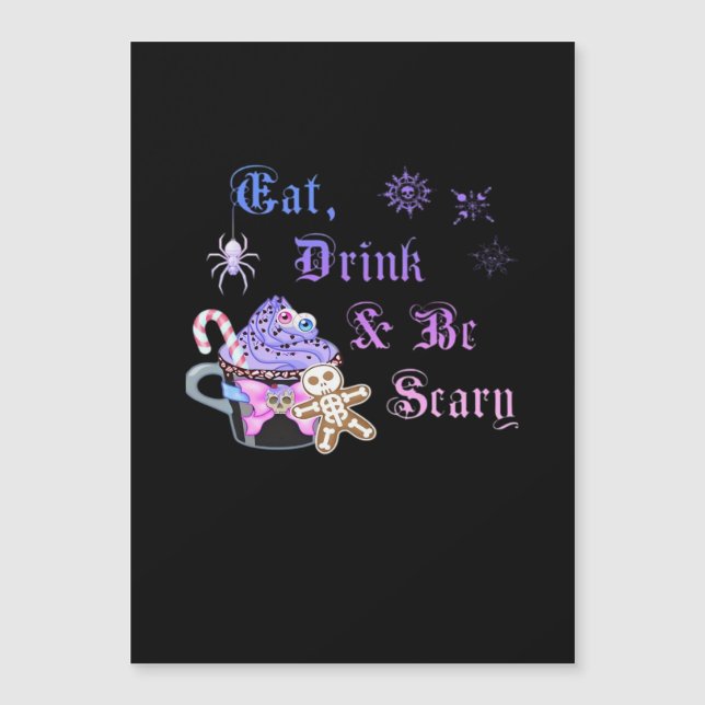 Eat Drink And Be Scary Hexmas Cool Unique Style Magnetkarte (Vorderseite)