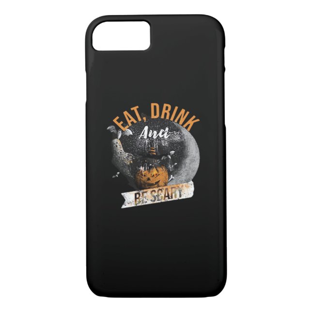 Eat Drink And Be Scary Retro Classic Case-Mate iPhone Hülle (Rückseite)