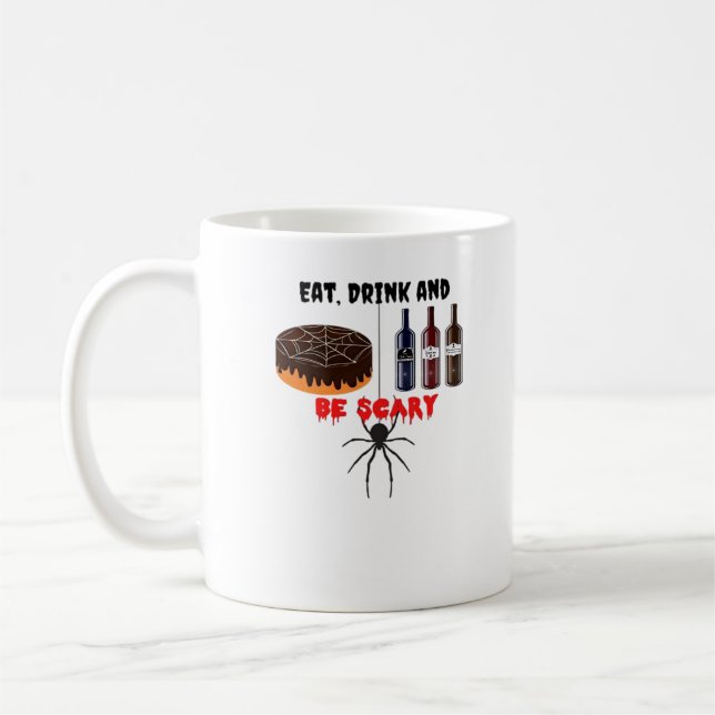 Eat Drink And Be Scary Retro Classic Kaffeetasse (Links)