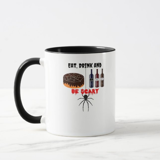 Eat Drink And Be Scary Retro Classic Tasse (Links)