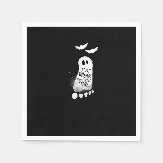 Eat Drink And Be Scary Trendy Graphic Serviette (Vorderseite)