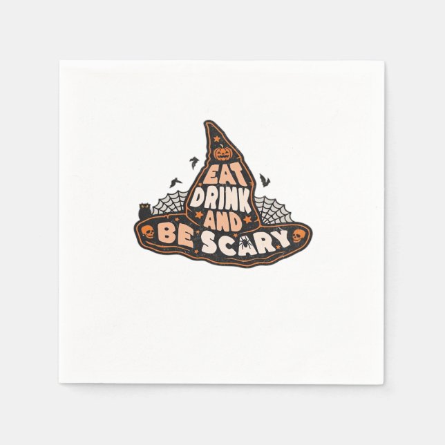 Eat Drink And Be Scary Witch Only Halloween Gift F Serviette (Vorderseite)
