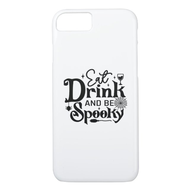 Eat Drink And Be Spooky Retro Classic Case-Mate iPhone Hülle (Rückseite)