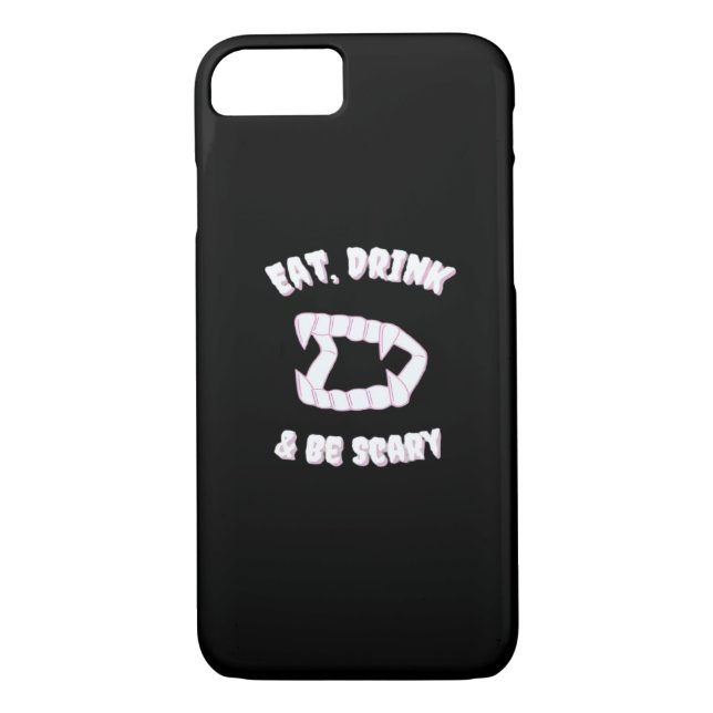 Eat Drink Be Scary Vampire Minimalist Style Case-Mate iPhone Hülle (Rückseite)