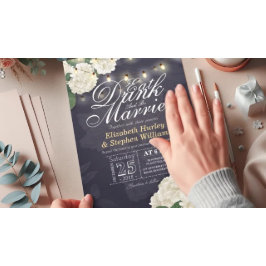 EAT Drink & Be Verheiratete Blume String Light Wed Einladung