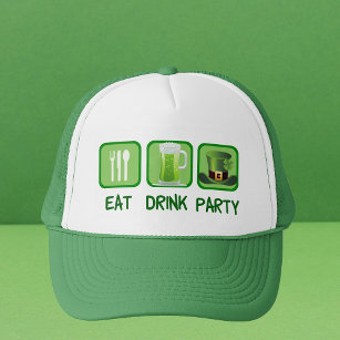 Eat Drink Party Funny St. Patrick's Day Truckerkappe