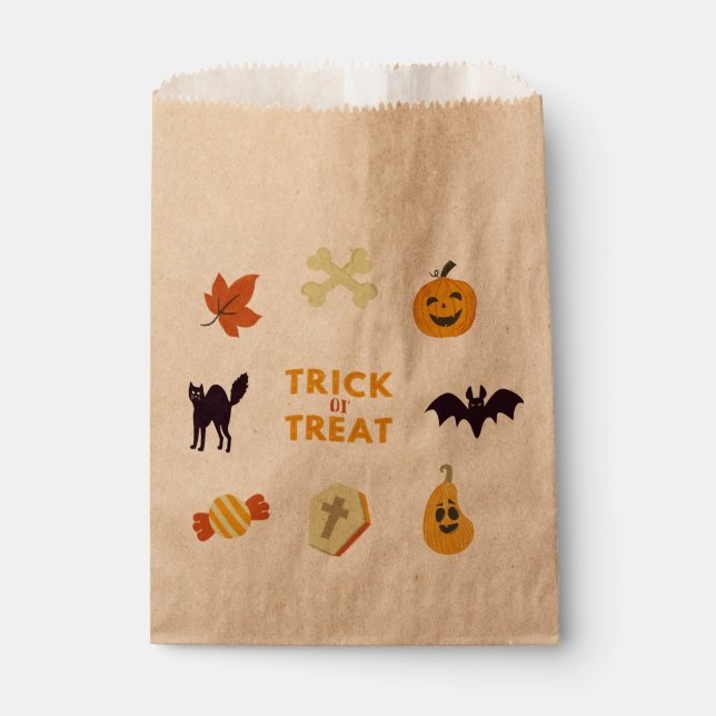 EAT Drink und Beängstigend Halloween Gefallen Tasc Geschenktütchen (Vorderseite)