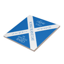 Eat Drink und Toast Robbie Burns Schottische Flagg