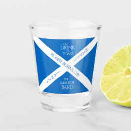 Eat Drink und Toast Robbie Burns Schottische Flagg Schnapsglas