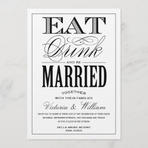 EAT, DRINK WEDERINVITATION STYLE 2 EINLADUNG