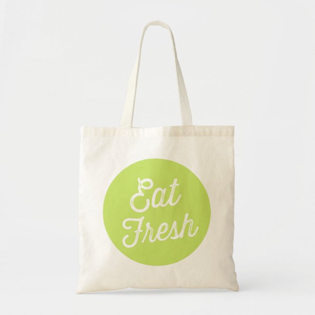 Eat Fresh | Retro Typografie Market Totbeutel Tragetasche (Vorne)