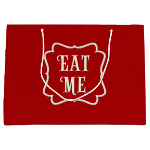 "Eat Me" Viktorianisch Tee Party Elegant Rot Große Geschenktüte