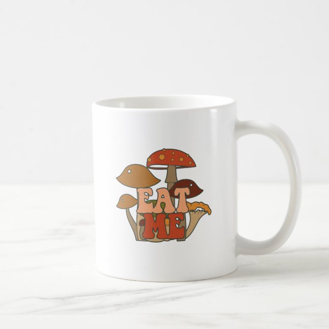 "Eat Me" - Whimsical Mushroom Design Kaffeetasse (Rechts)