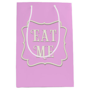 "Eat Me" Wunderland Tee Party Hübsch Pink Mittlere Geschenktüte