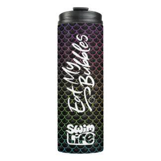 "Eat My Bubbles" Schwarz/Regenbogenwaage Swim Life Thermosbecher