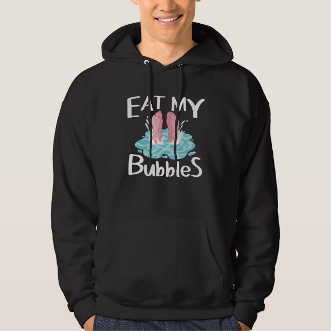 Eat My Bubbles Swimmer   Swimming Hoodie (Vorderseite)