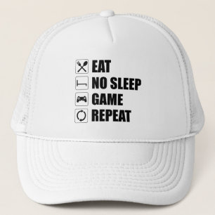 Eat, No Sleep, Game, Repeat - Funny Video Gamer Truckerkappe