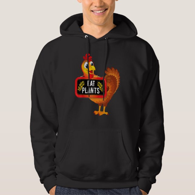 Eat Plants Vegan Vegetarian Turkey Thanksgiving Hoodie (Vorderseite)