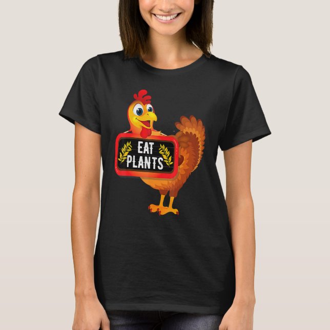 Eat Plants Vegan Vegetarian Turkey Thanksgiving T-Shirt (Vorderseite)